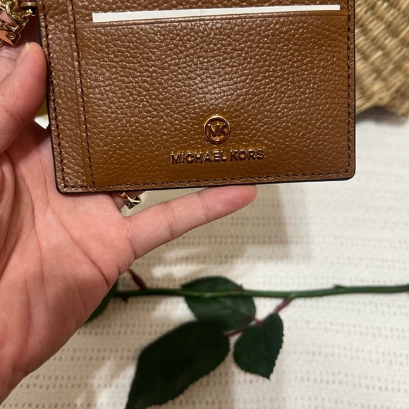 Michael Kors Jet Set Charm Small ID Chain Leather Card Holder - Picture 5 of 8